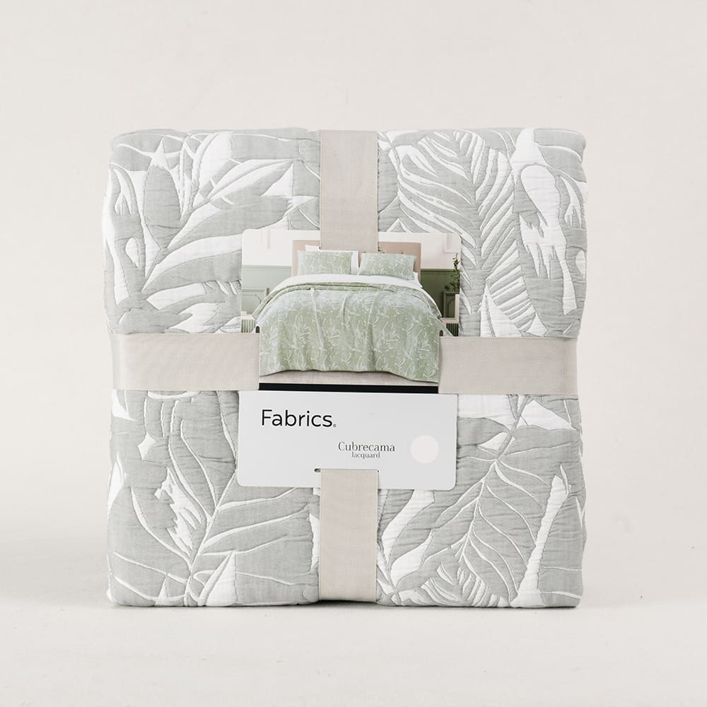 Cubrecama Quilt Jacquard Buzios 1.5 Plazas Verde