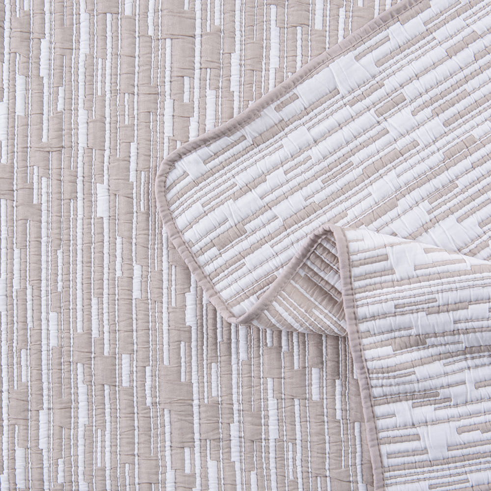 Cubrecama Quilt Jacquard Lorenzo Super King Beige