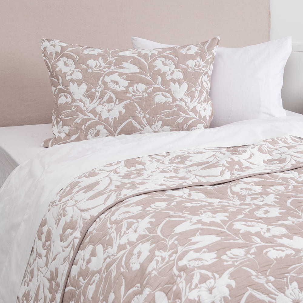 Cubrecama Quilt Jacquard Alicia 1.5 Plazas Malva