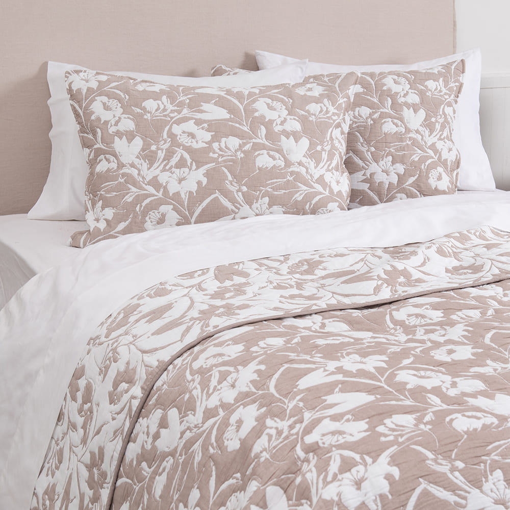Cubrecama Quilt Jacquard Alicia King Malva