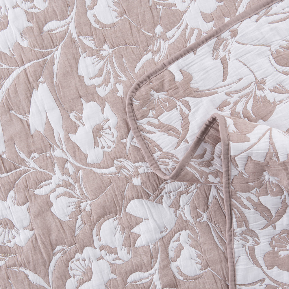 Cubrecama Quilt Jacquard Alicia King Malva
