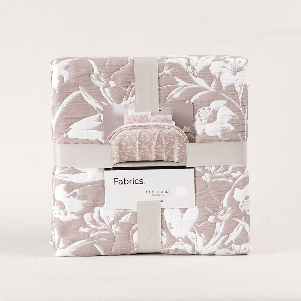 Cubrecama Quilt Jacquard Alicia King Malva