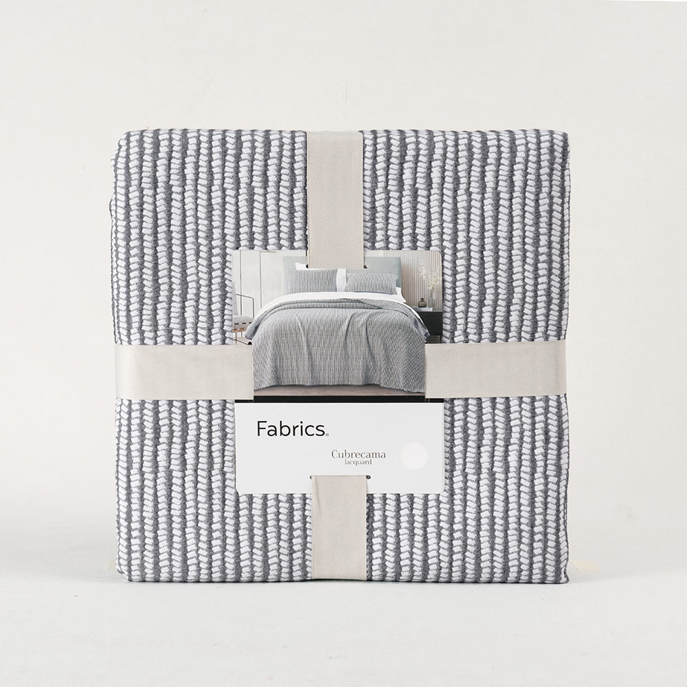 Cubrecama Quilt Jacquard Enzo Super King Gris