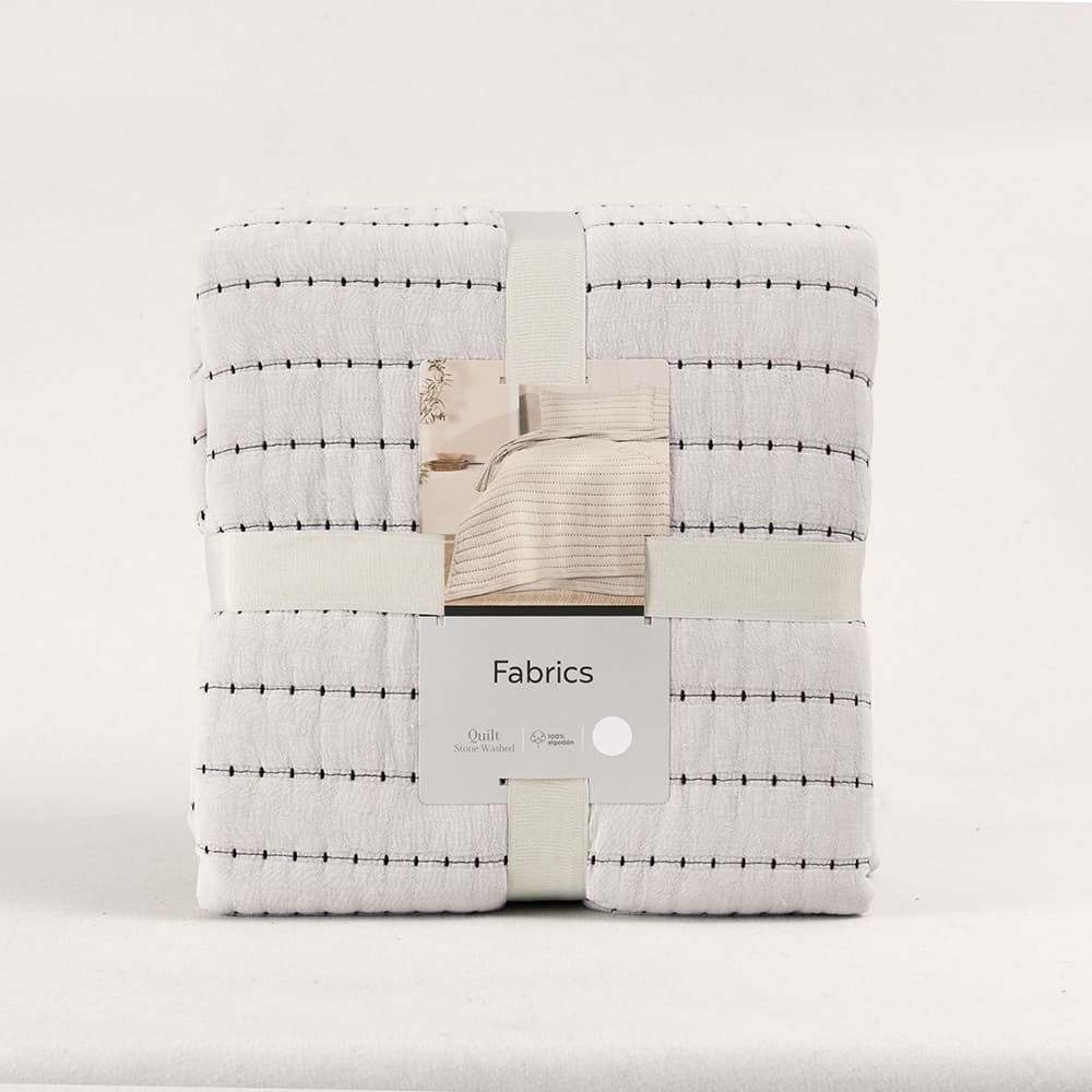 Cubrecama Quilt Lorenzo 1.5 Plazas Beige