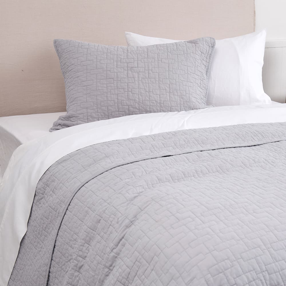 Cubrecama Quilt Mateo 1.5 Plazas Gris