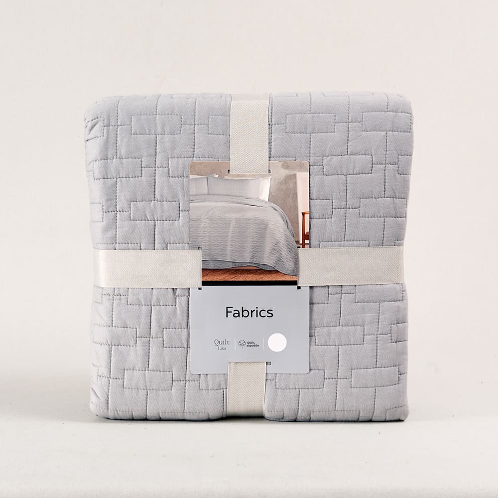 Cubrecama Quilt Mateo 2 Plazas Gris