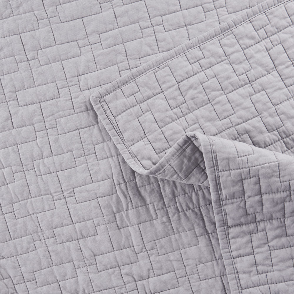 Cubrecama Quilt Mateo Super King Gris