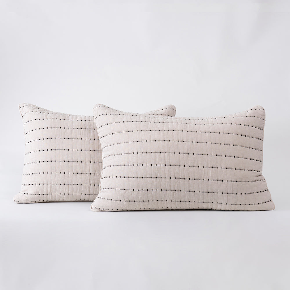 Set 2 Fundas Almohadas Lorenzo 50x70cm Beige