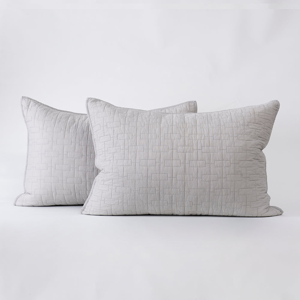 Set 2 Fundas Almohadas Mateo 50x70cm Gris