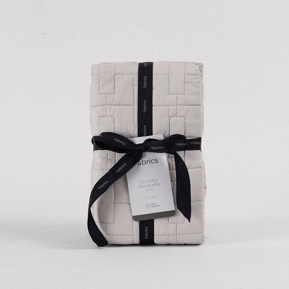 Set 2 Fundas Almohadas Mateo 50x70cm Gris