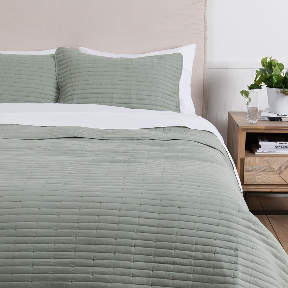 Cubrecama Quilt Renato 1.5 Plazas Verde