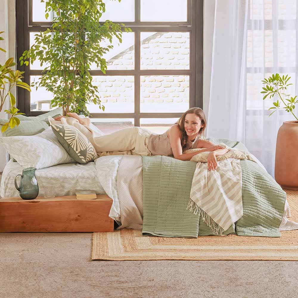 Cubrecama Quilt Renato King Verde