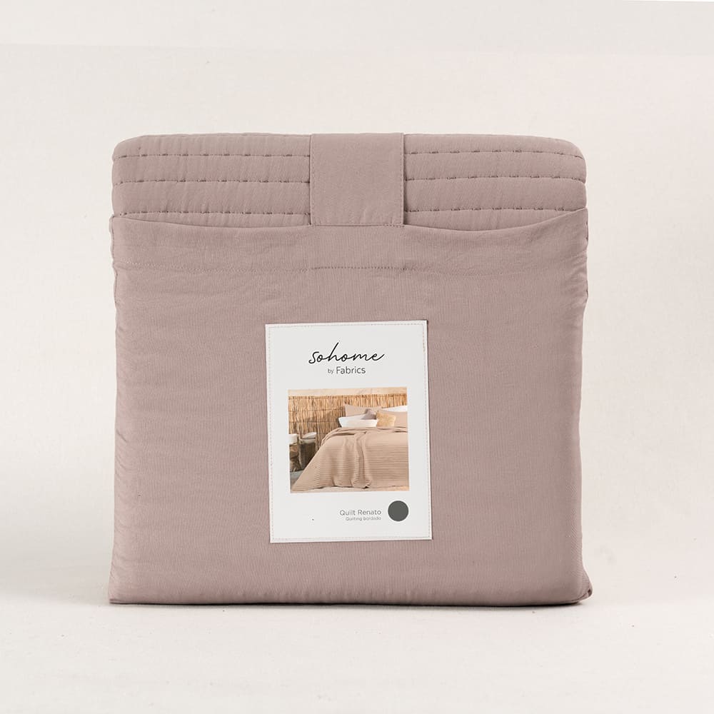 Cubrecama Quilt Renato 2 Plazas Beige