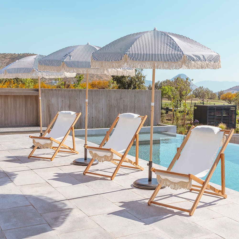 Quitasol Marbella Azul Rayas 167cm