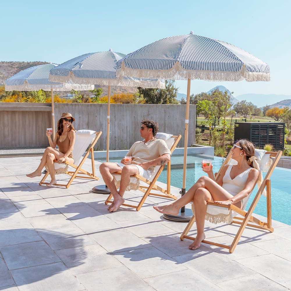 Quitasol Marbella Azul Rayas 167cm