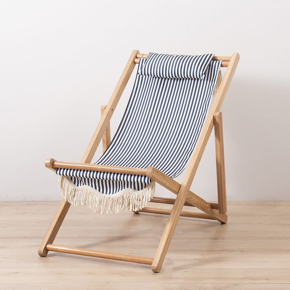 Silla Playa Plegable Menorca Azul Rayas