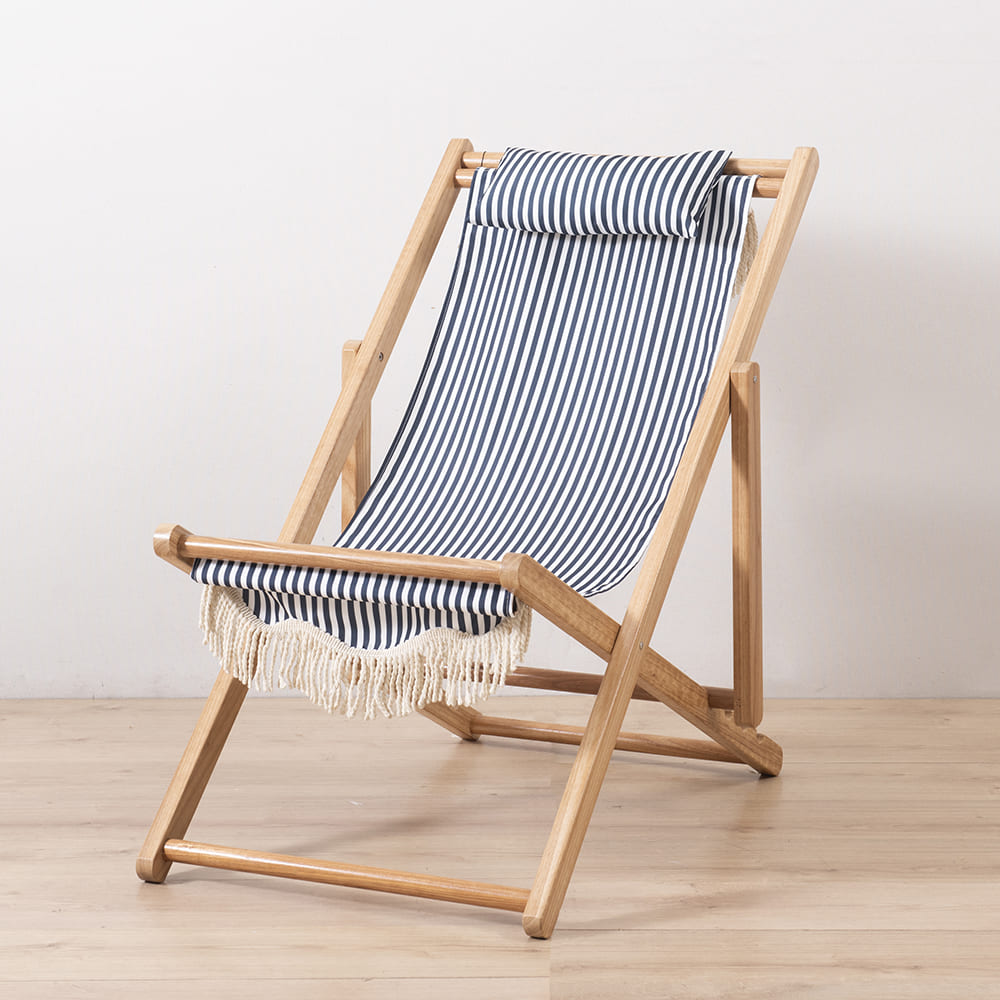 Silla Playa Plegable Menorca Azul Rayas