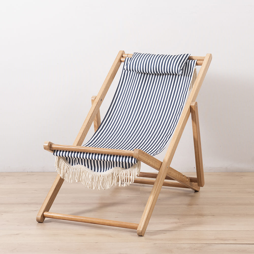 Silla Playa Plegable Menorca Azul Rayas