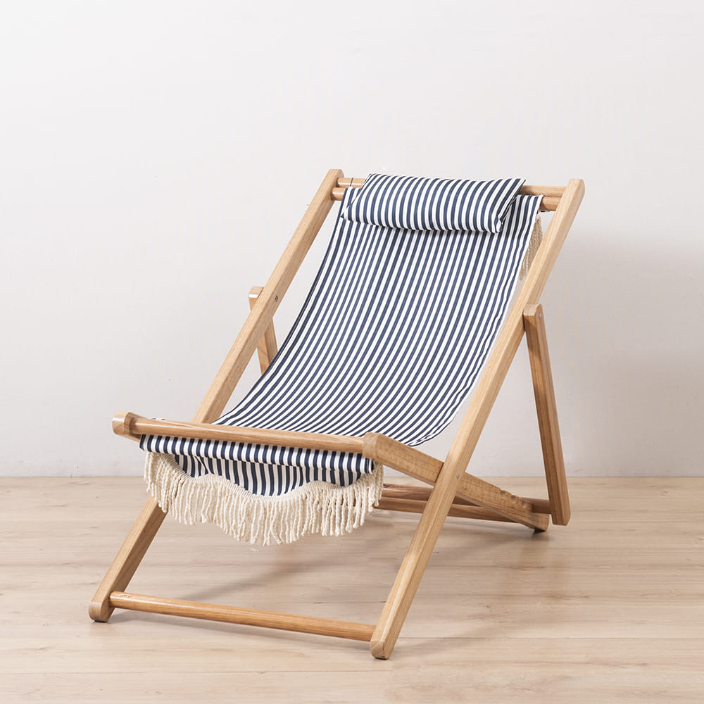 Silla Playa Plegable Menorca Azul Rayas