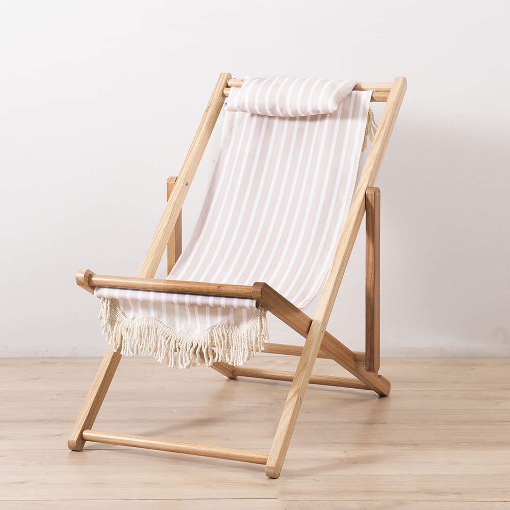 Silla Playa Plegable Menorca Beige Rayas