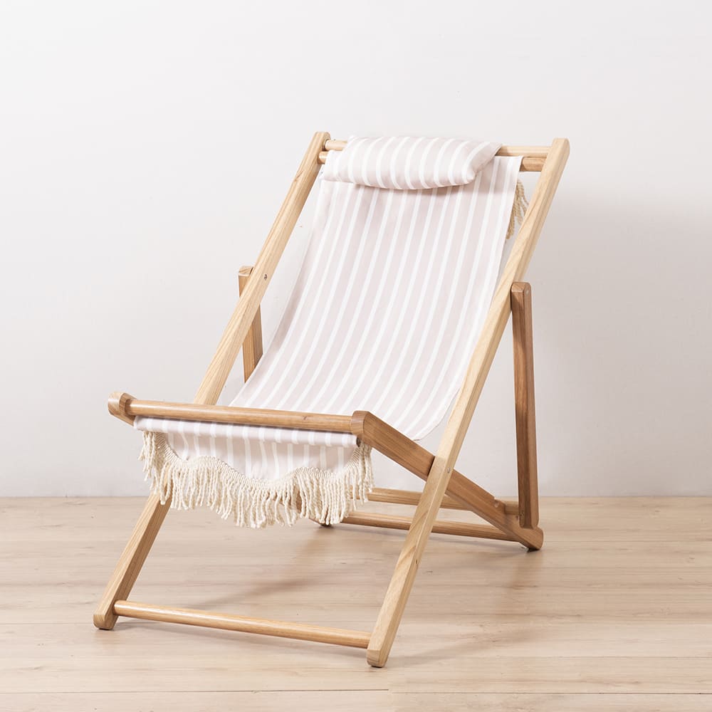 Silla Playa Plegable Menorca Beige Rayas