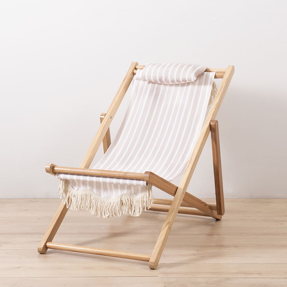 Silla Playa Plegable Menorca Beige Rayas