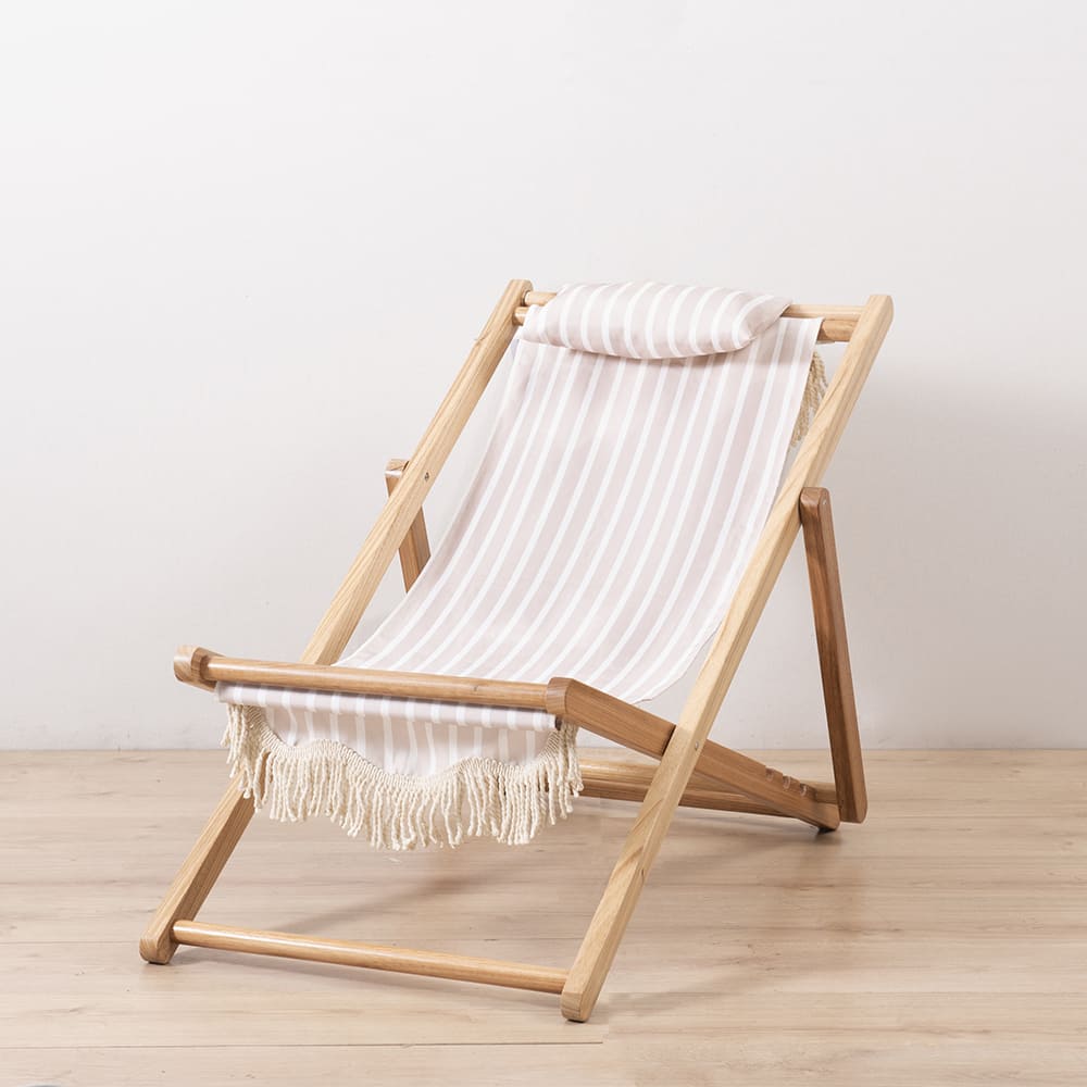Silla Playa Plegable Menorca Beige Rayas