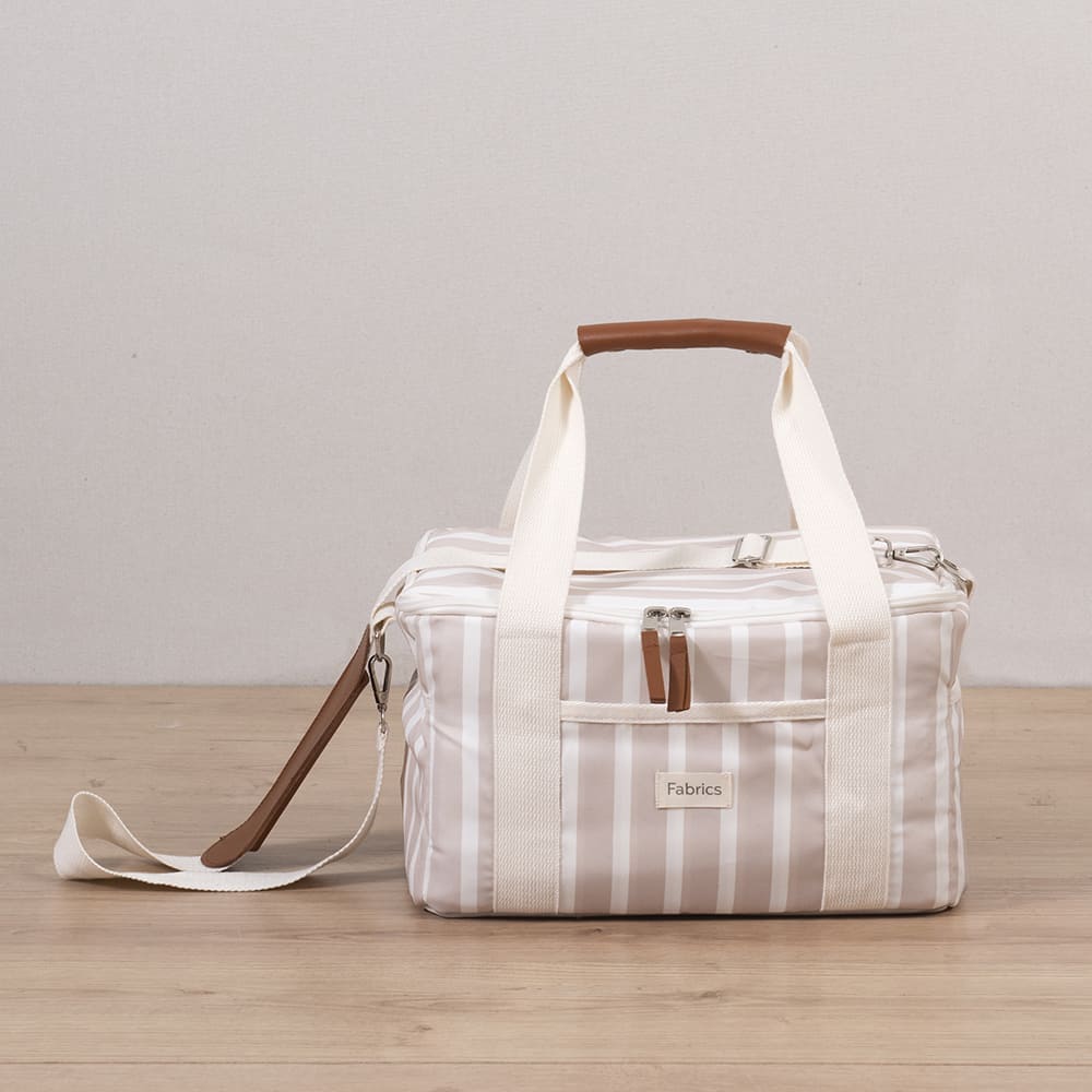 Cooler Tela Beige Rayas 14 Litros