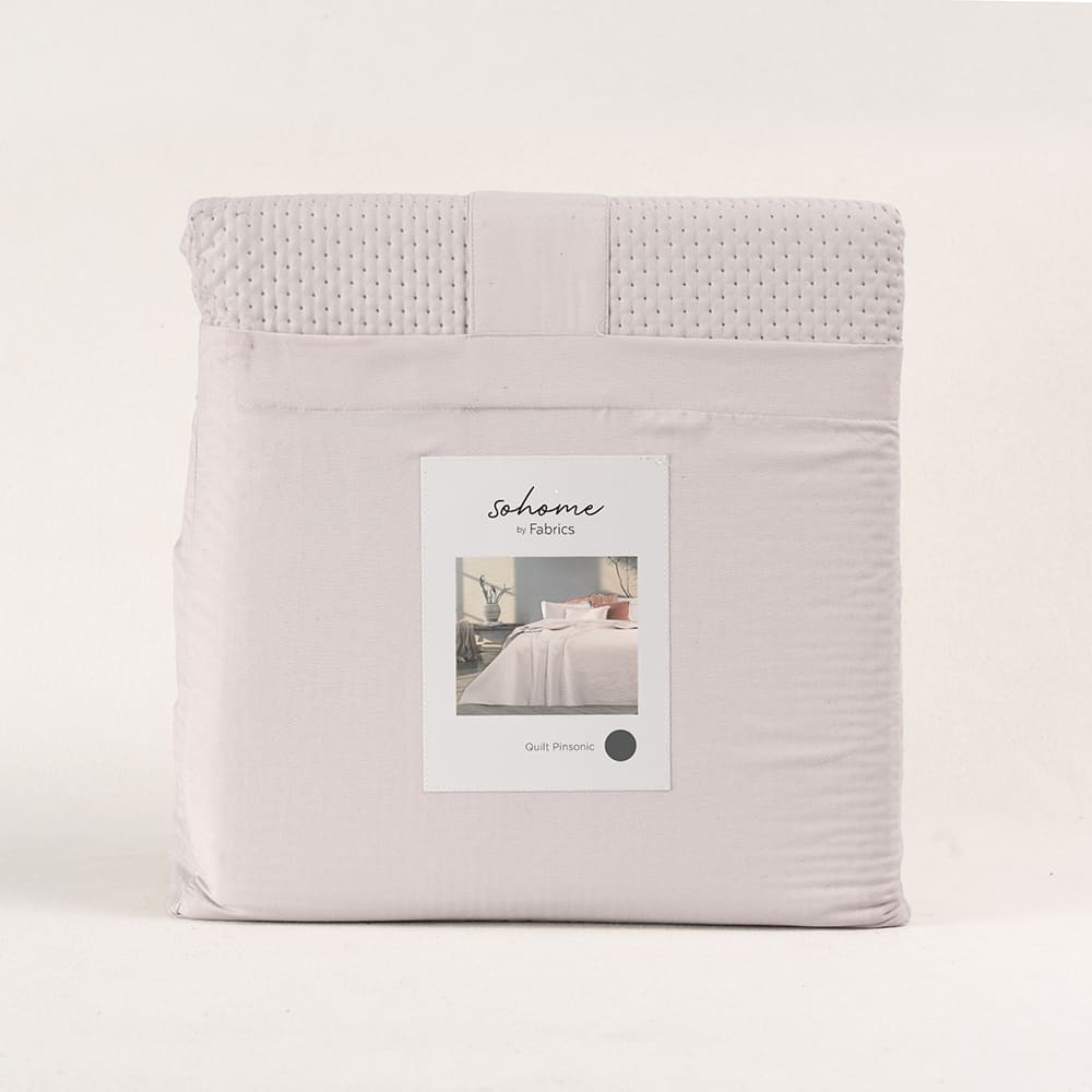 Cubrecama Quilt Pinsonic 1.5 Plazas Beige