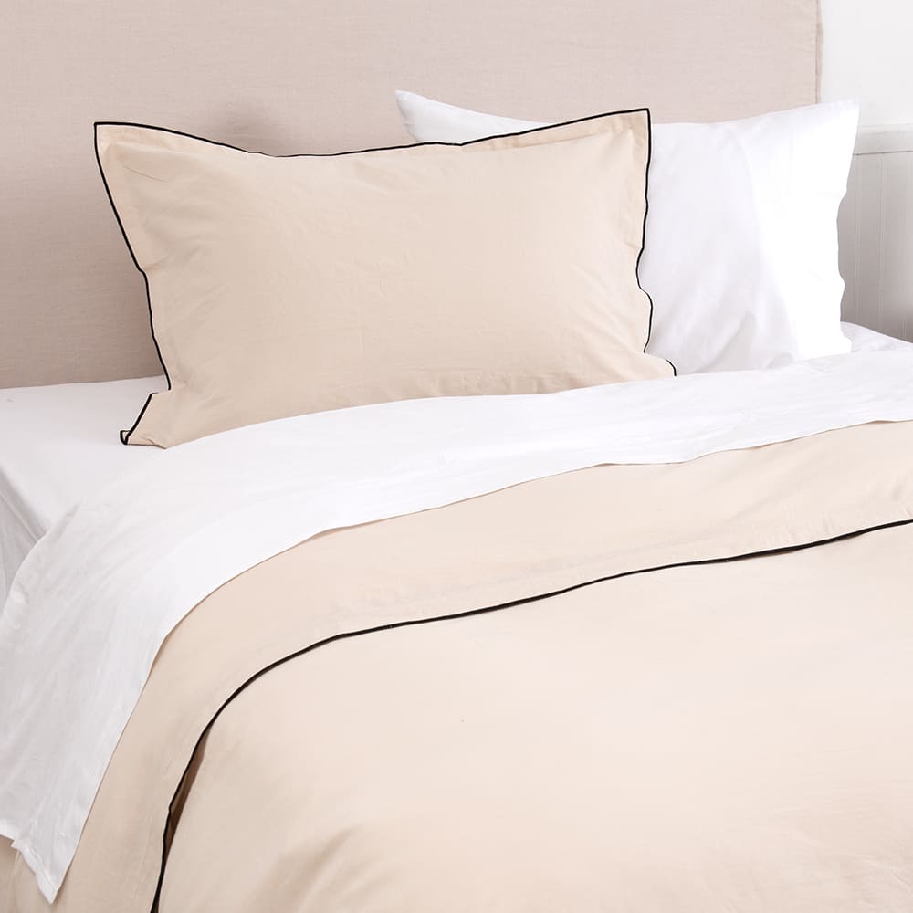 Funda Plumón Frame 1.5 Plazas Beige