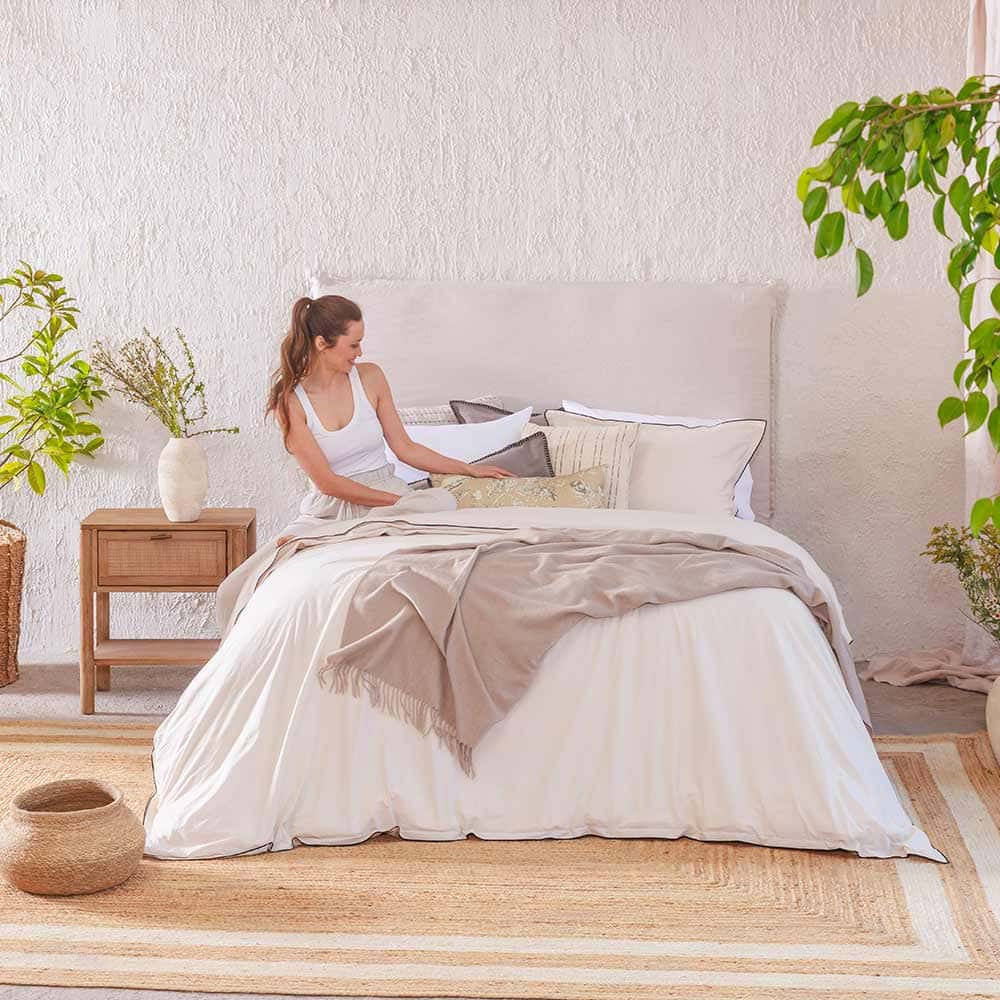 Funda Plumón Frame 2 Plazas Beige