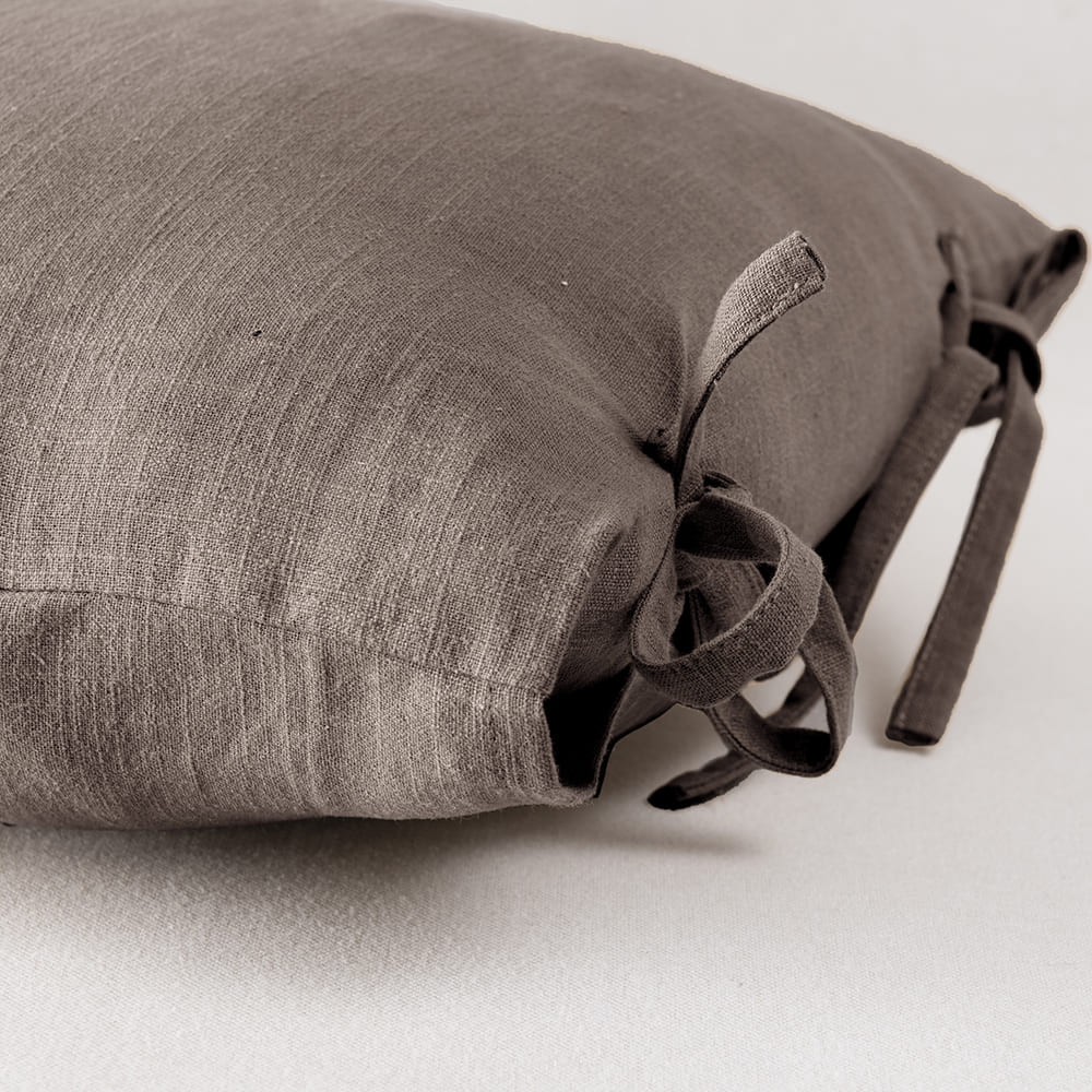 Cojín Lino Melina Chocolate