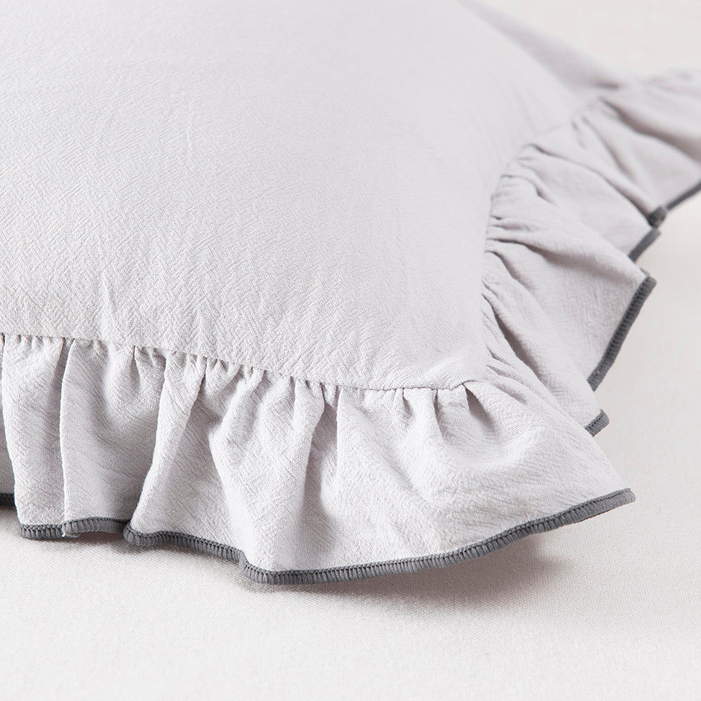 Cojín Vuelos Borde Gris