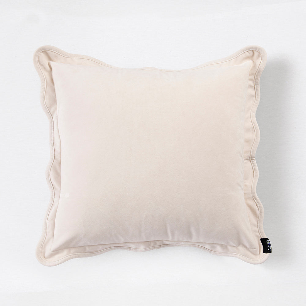 Cojín Scallop Velvet Crudo
