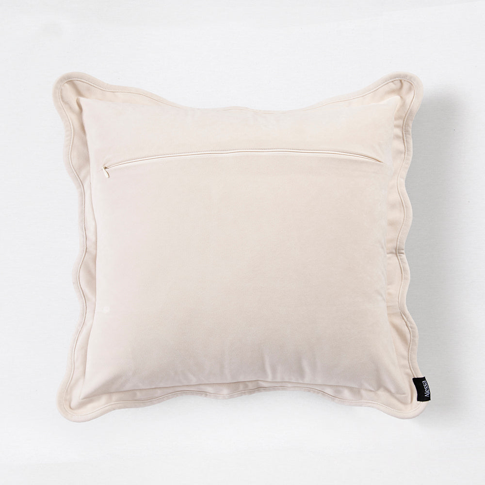 Cojín Scallop Velvet Crudo