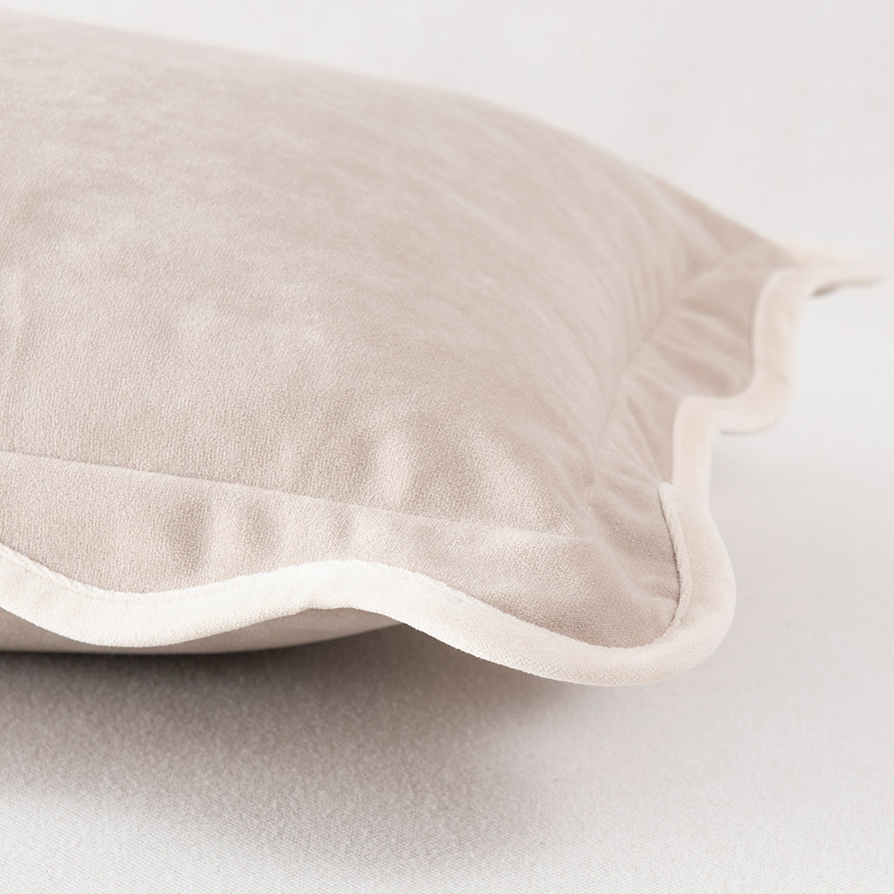 Cojín Scallop Velvet Café