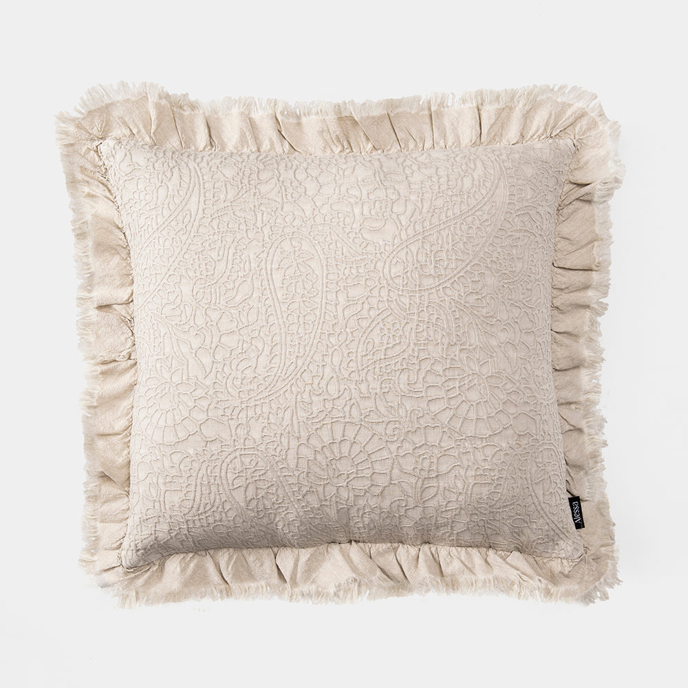 Cojín Jacquard 45x45cm Beige