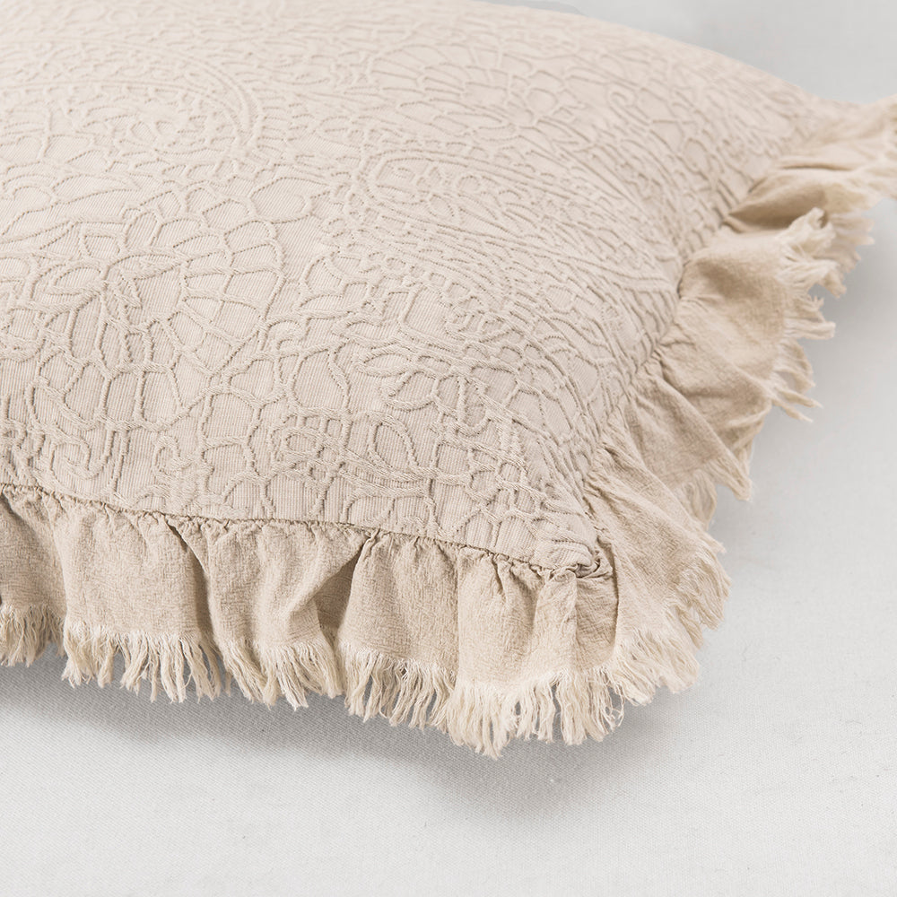 Cojín Jacquard 45x45cm Beige