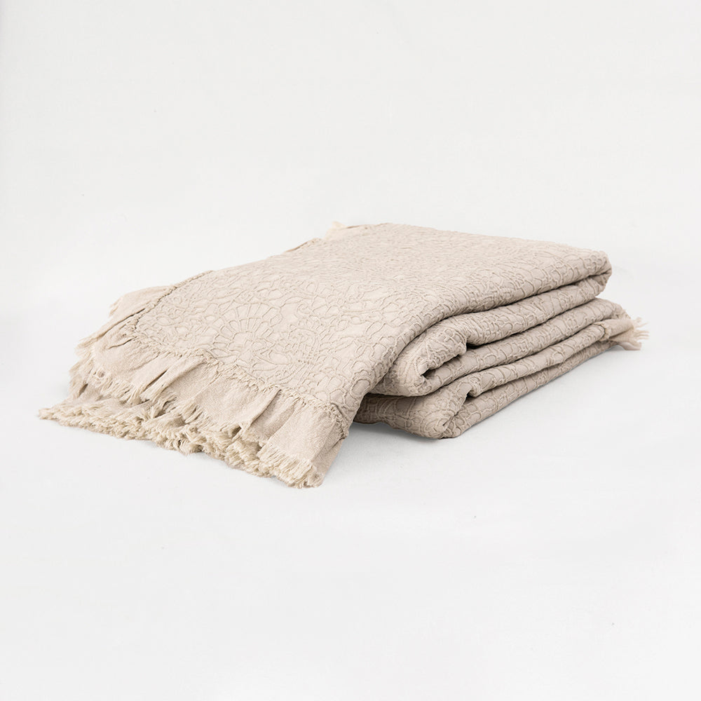 Manta Jacquard Beige