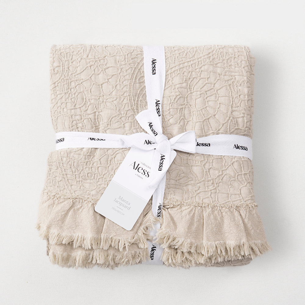 Manta Jacquard Beige