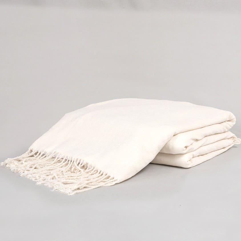 Manta Chenilla Lisa Crudo