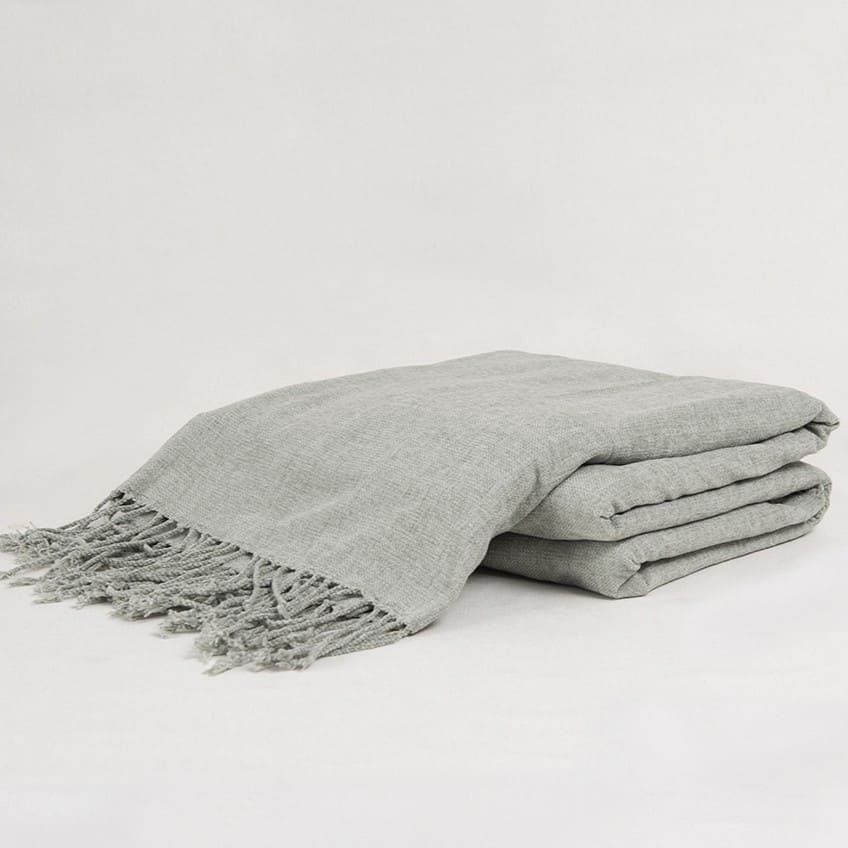 Manta Chenilla Lisa Verde