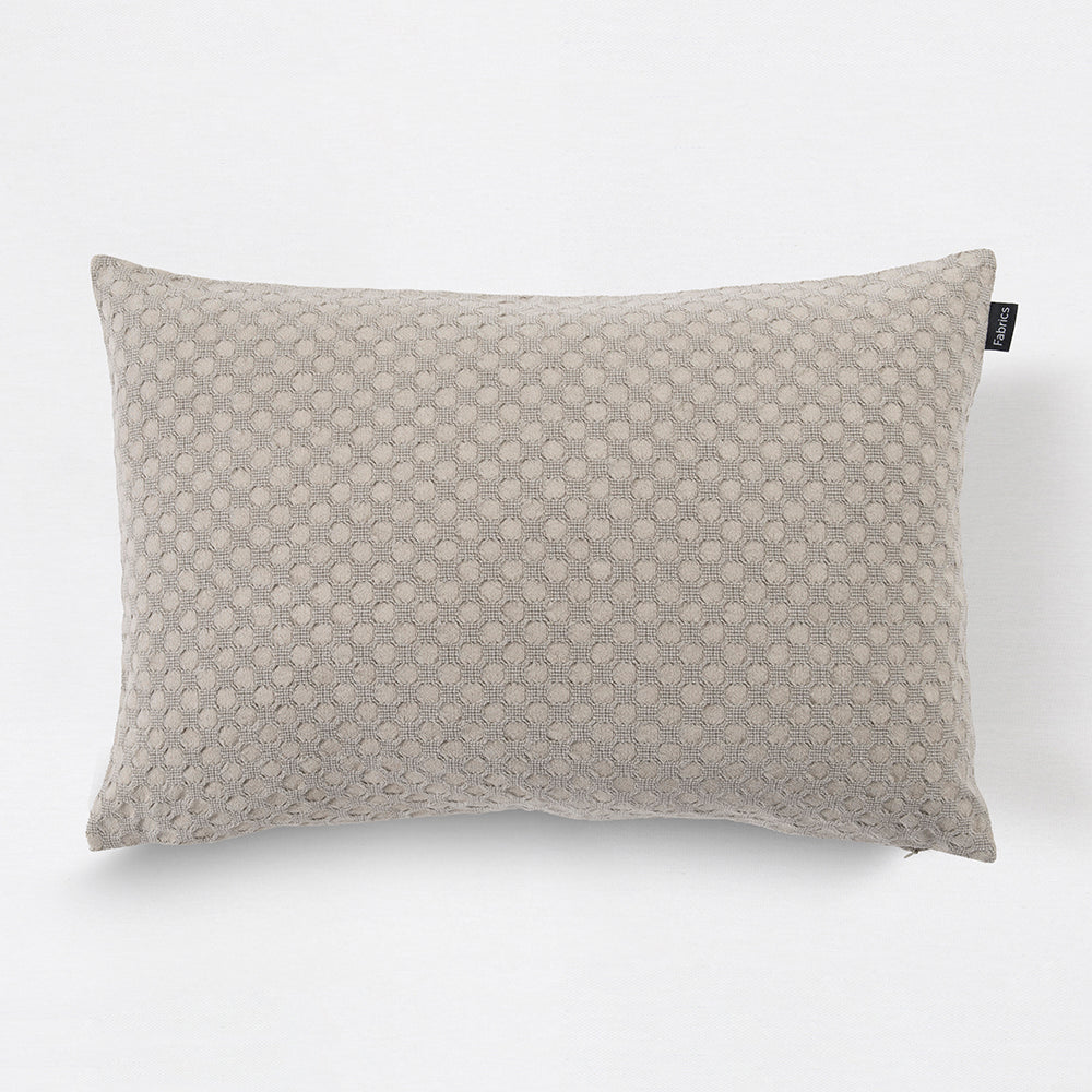 Cojín Jacquard Círculo Beige
