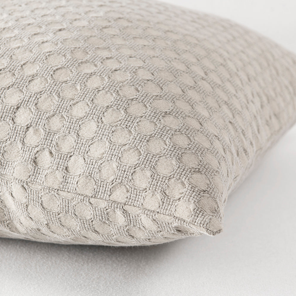 Cojín Jacquard Círculo Beige
