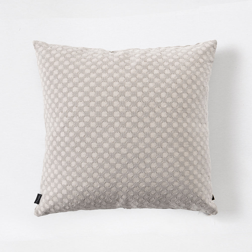 Cojín Jacquard Círculo 50x50cm Beige