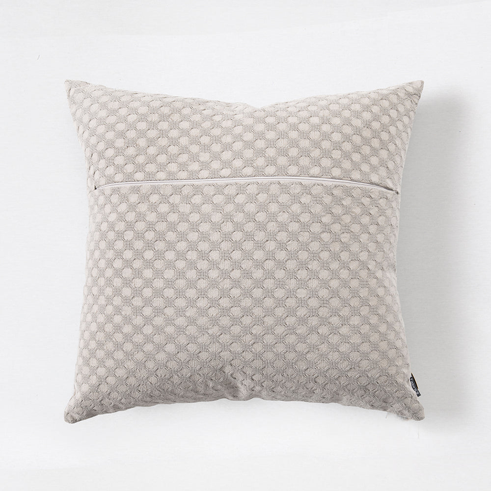 Cojín Jacquard Círculo 50x50cm Beige