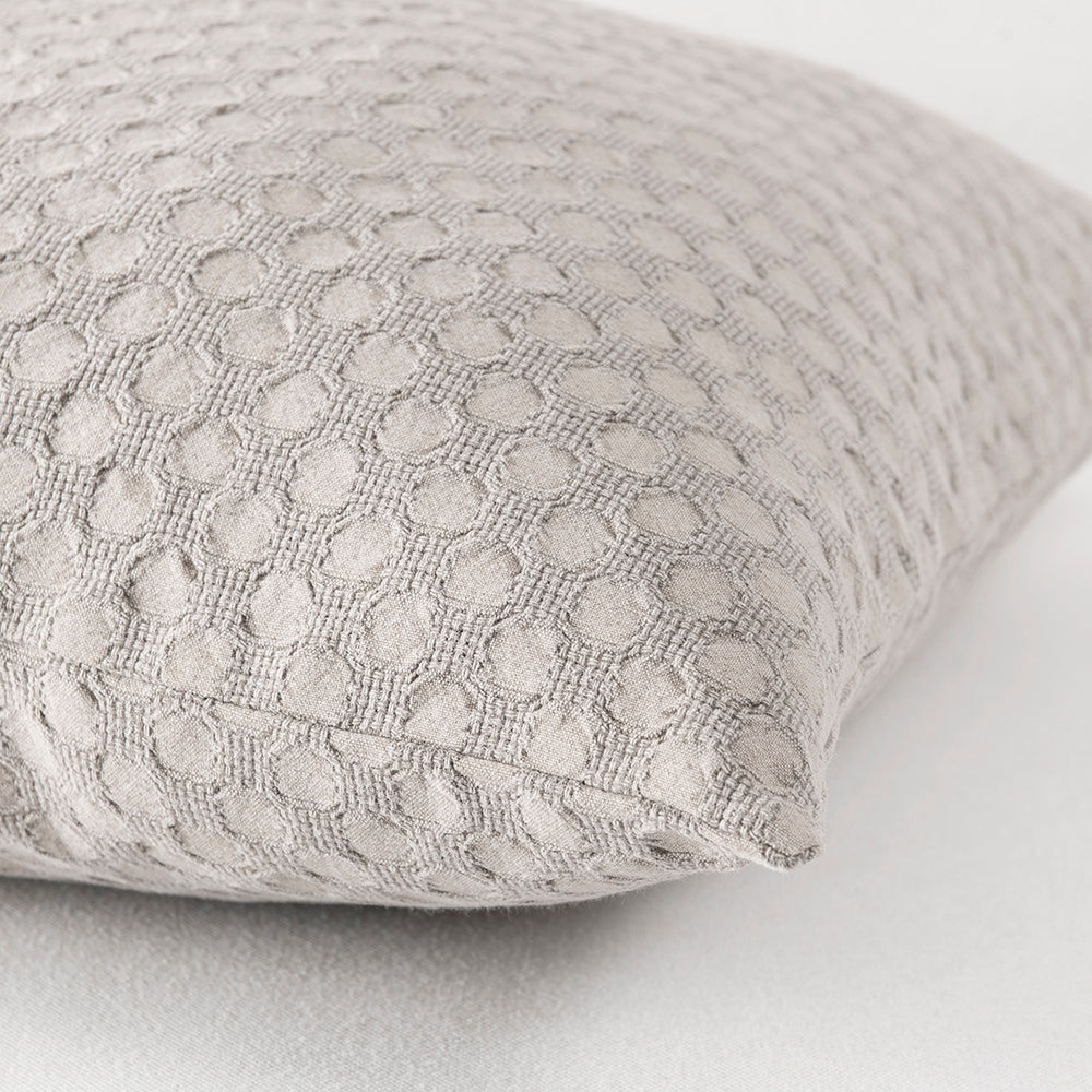 Cojín Jacquard Círculo 50x50cm Beige