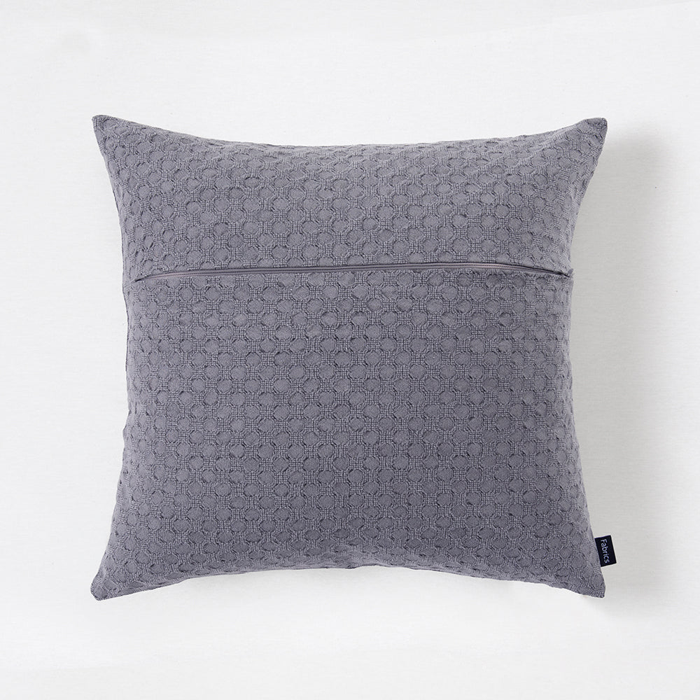 Cojín Jacquard Círculo 50x50cm Gris