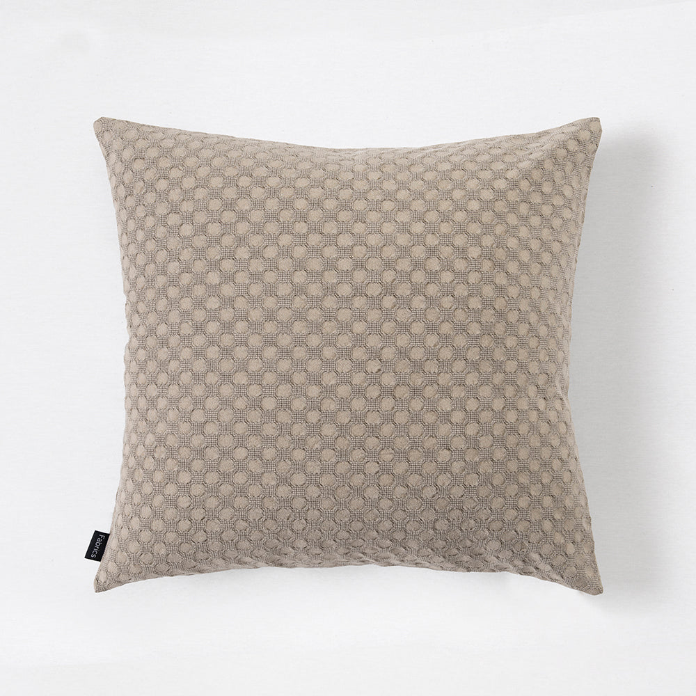 Cojín Jacquard Círculo 50x50cm Visón