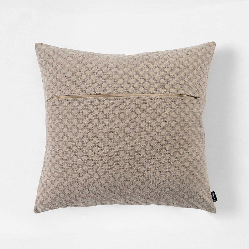 Cojín Jacquard Círculo 50x50cm Visón